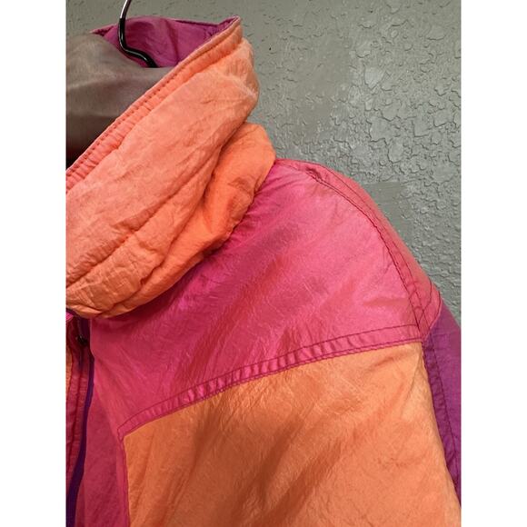 Vintage East West Ski Jacket Medium Panda Group Bright Neon Color Block Snow - Picture 9 of 14